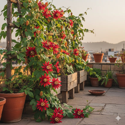 Krishna Kamal Red Flower Vine – Beautiful Climber for Home & Garden